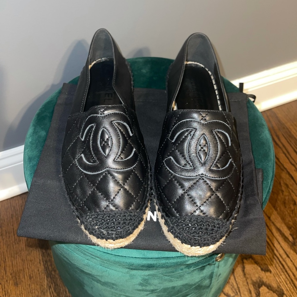 100% Real Leather Espadrilles